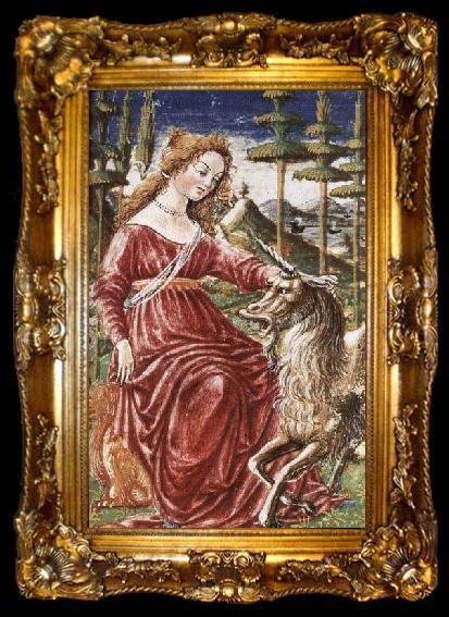 framed  Francesco di Giorgio Martini Chastity with the Unicorn, ta009-2